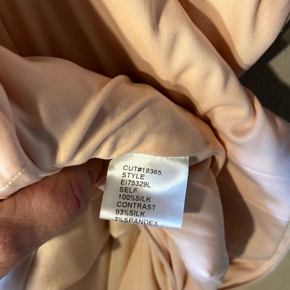 Tadashi Collection Silk Chiffon Gown Sz 4 Cream - Picture 4 of 6